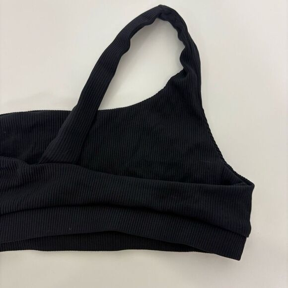 Mimi The Label Black Ribbed One Shoulder Swimsuit Top Size Small - Picture 5 of 7